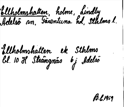 Bild på arkivkortet för arkivposten Ellholmshatten