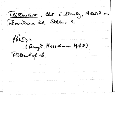 Bild på arkivkortet för arkivposten Flittenhov
