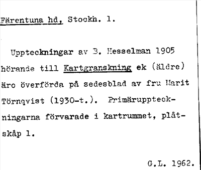 Bild på arkivkortet för arkivposten Färentuna hd