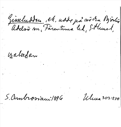 Bild på arkivkortet för arkivposten Gisseludden