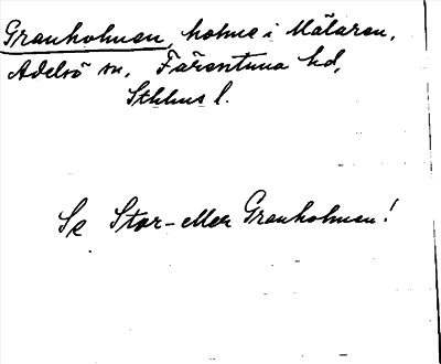 Bild på arkivkortet för arkivposten Granholmen