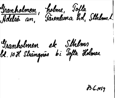Bild på arkivkortet för arkivposten Granholmen