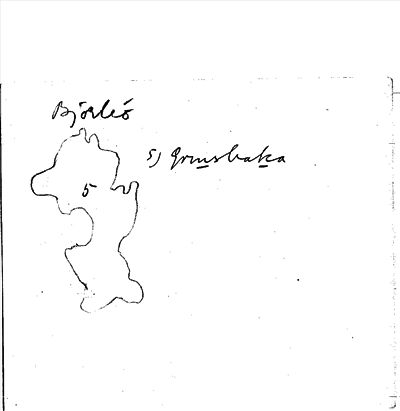 Bild på baksidan av arkivkortet för arkivposten Grindsbacka