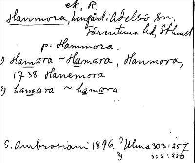 Bild på arkivkortet för arkivposten Hanmora