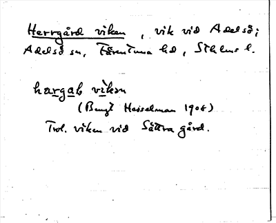 Bild på arkivkortet för arkivposten Herrgård viken