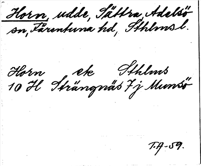 Bild på arkivkortet för arkivposten Horn