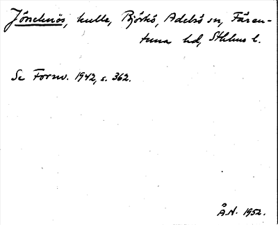 Bild på arkivkortet för arkivposten Jösseknös