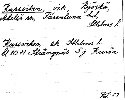 Bild på arkivkortet för arkivposten Kassviken