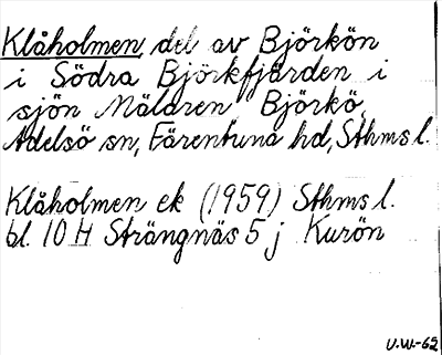Bild på arkivkortet för arkivposten Klåholmen