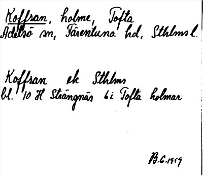 Bild på arkivkortet för arkivposten Koffsan