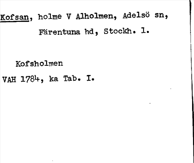Bild på arkivkortet för arkivposten Kofsan