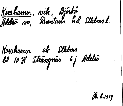 Bild på arkivkortet för arkivposten Korshamn