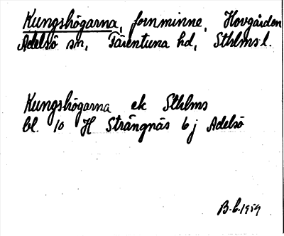 Bild på arkivkortet för arkivposten Kungshögarna