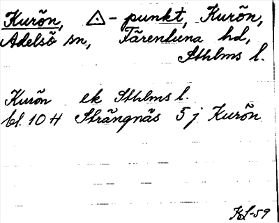 Bild på arkivkortet för arkivposten Kurön