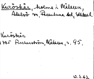 Bild på arkivkortet för arkivposten Kuröskär