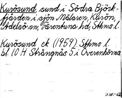 Bild på arkivkortet för arkivposten Kurösund