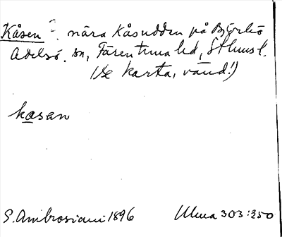 Bild på arkivkortet för arkivposten Kåsen