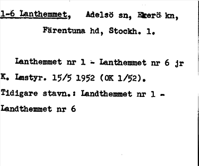 Bild på arkivkortet för arkivposten Lanthemmet