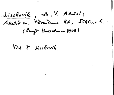 Bild på arkivkortet för arkivposten Lissbovik