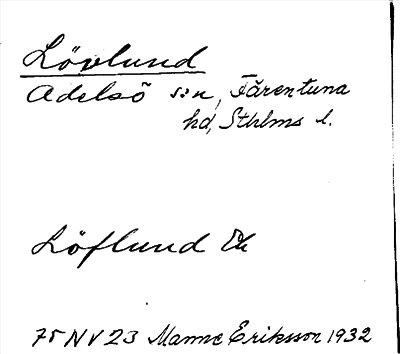 Bild på arkivkortet för arkivposten Lövlund
