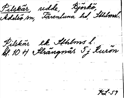 Bild på arkivkortet för arkivposten Pilskär