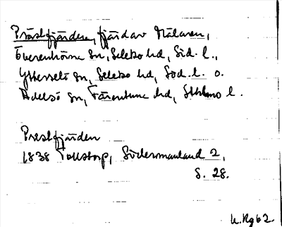 Bild på arkivkortet för arkivposten Prästfjärden