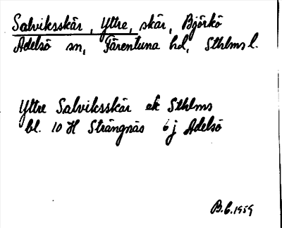 Bild på arkivkortet för arkivposten Salviksskär, Yttre