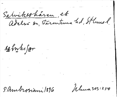 Bild på arkivkortet för arkivposten Salviksskären
