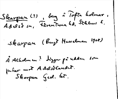 Bild på arkivkortet för arkivposten Skarpan