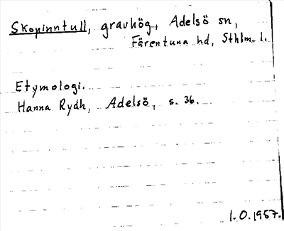 Bild på arkivkortet för arkivposten Skopinntull