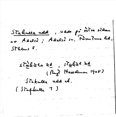 Bild på arkivkortet för arkivposten Stakulla udd