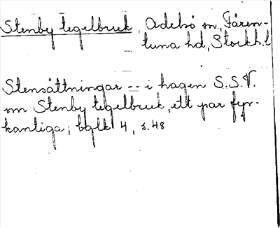 Bild på arkivkortet för arkivposten Stenby tegelbruk