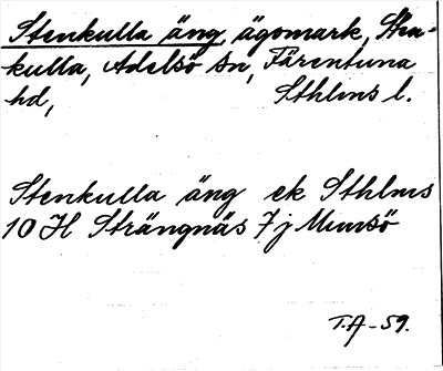 Bild på arkivkortet för arkivposten Stenkulla äng