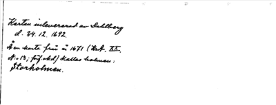 Bild på baksidan av arkivkortet för arkivposten Storholmen eller Granholmen
