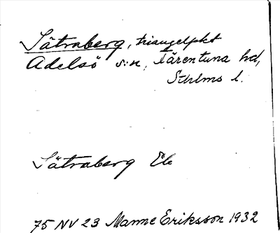 Bild på arkivkortet för arkivposten Sätraberg