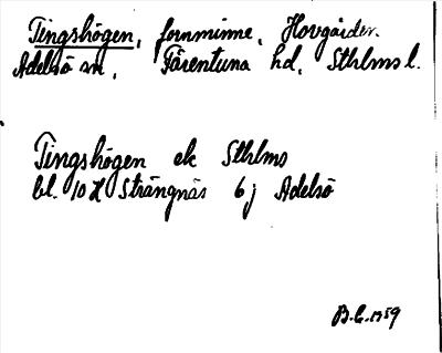 Bild på arkivkortet för arkivposten Tingshögen