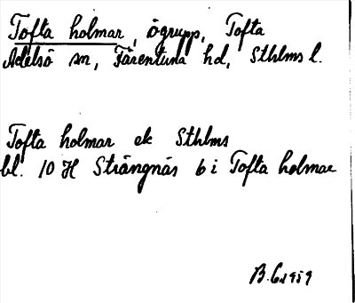 Bild på arkivkortet för arkivposten Tofta holmar