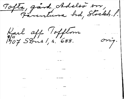 Bild på arkivkortet för arkivposten Tofta