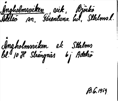 Bild på arkivkortet för arkivposten Ångholmsviken