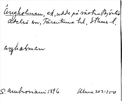 Bild på arkivkortet för arkivposten Ängholmen