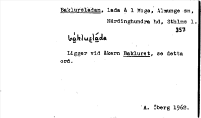 Bild på arkivkortet för arkivposten Baklursladan