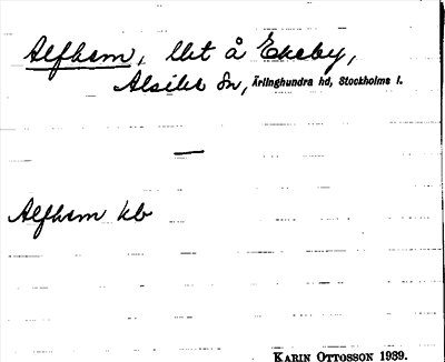 Bild på arkivkortet för arkivposten Alfhem