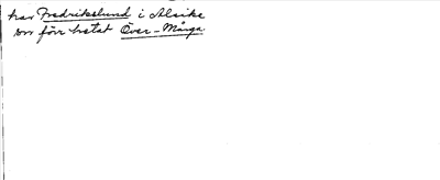 Bild på baksidan av arkivkortet för arkivposten Över-Mårga el. Fredrikslund
