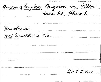 Bild på arkivkortet för arkivposten Angarns kyrka
