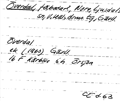 Bild på arkivkortet för arkivposten Överdal