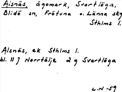 Bild på arkivkortet för arkivposten Alsnäs