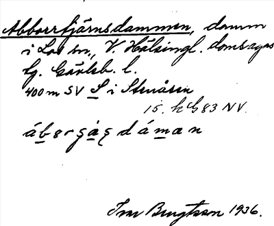 Bild på arkivkortet för arkivposten Abborrtjärnsdammen