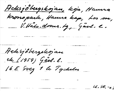 Bild på arkivkortet för arkivposten Acksjöbergskojan