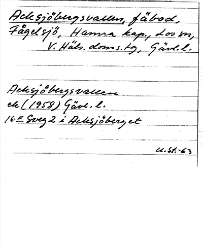 Bild på arkivkortet för arkivposten Acksjöbergsvallen