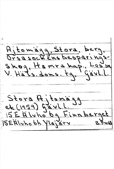 Bild på arkivkortet för arkivposten Ajtomägg, Stora